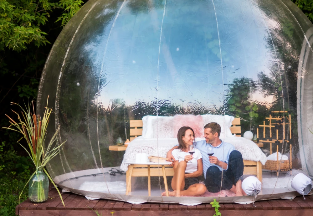 half transparent bubble tent