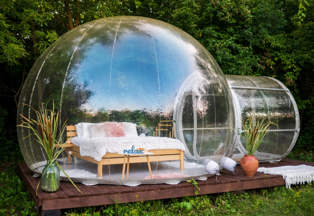 inflatable clear bubble camping tent