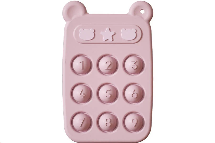 Educational Phone Toy with Pacifier Attachment