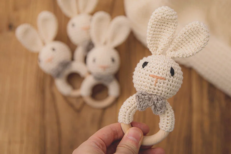 Bunny Teether Rattle for Newborns