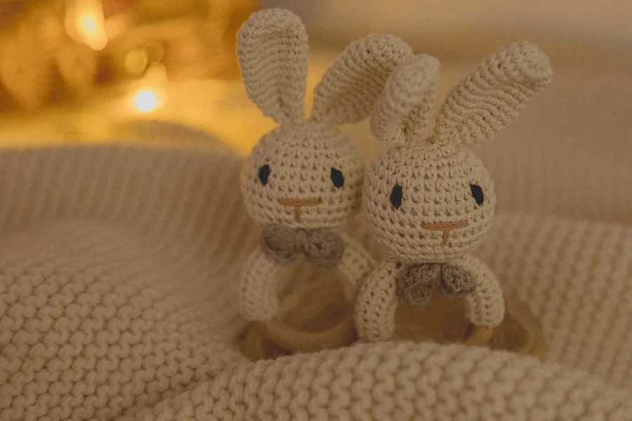 Bunny Teether Rattle for Newborns